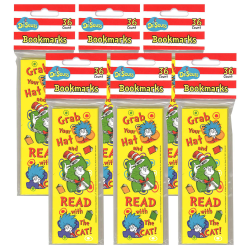 Eureka Bookmarks, 2" x 6", Dr. Seuss Grab Your Hat, 36 Per Pack, Set Of 6 Packs