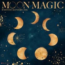 2026 Willow Creek Press Art & Design Monthly Wall Calendar, 12" x 12", Moon Magic, January To December, 52006