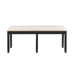 Linon Dixie Backless Bench, Beige/Dark Charcoal
