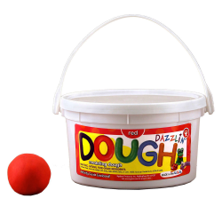 Hygloss Dazzlin' Dough, 3 Lb Tub, Red, Pack Of 3 Tubs
