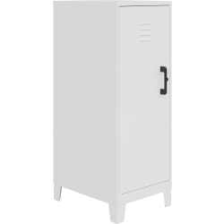 Hirsh SOHO Storage Locker Cabinet, 3-Shelf, 27-1/2"H x 14-1/4"W x 18"D, White