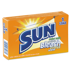 SUN® Color-Safe Powder Bleach Vending Packs, Unscented, 1.8 Oz Box, Case Of 100 Boxes