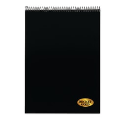 TOPS® Docket® Gold Wirebound Writing Pad, 8 1/2" x 11 3/4", Legal Ruled, 70 Sheets, White