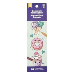 Little Yellow Bicycle® Bookmark Coloring Pad, Donut, Pad Of 24 Bookmarks