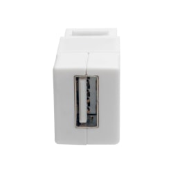 Tripp Lite USB 2.0 All-in-One Keystone/Panel Mount Coupler (F/F), White - USB adapter - USB (F) to USB (F) - USB 2.0 - molded - white