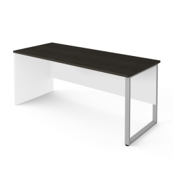 Bestar Pro-Concept Plus 72"W Table Computer Desk With Metal Legs, White/Deep Gray