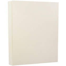 JAM Paper Strathmore 24 Lb Paper, 8-1/2" x 11", Natural White Linen, Pack Of 100 Sheets