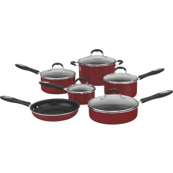 Cuisinart™ Advantage 11-Piece Aluminum Non-Stick Cookware Set, Red