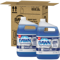 Dawn Manual Pot/Pan Detergent - 128 fl oz (4 quart) - Heavy Duty - Blue - 2 / Carton