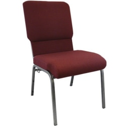 Flash Furniture Advantage Church Chair, Maroon/Silver Vein