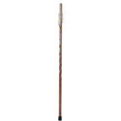 Brazos Walking Sticks™ Twisted Trekker Oak Walking Stick, 55", Red