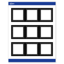Avery® Print-To-The-Edge Cards With Sure Feed® Technology, S00-DKW-PRMWC10, Square, 2-1/2" x 2-1/2", Matte White, Preprinted Black & White Polka Dots Design, Pack Of 90