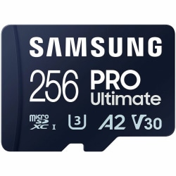 Samsung PRO Ultimate 256 GB Class 10/UHS-I (U3) V30 microSDXC - 1 Pack - 200 MB/s Read - 130 MB/s Write - 10 Year Warranty