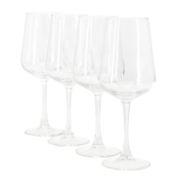 Gibson Home Belinni Classic Wine Glass Set, 15.4 Oz, Clear, Set Of 4 Glasses