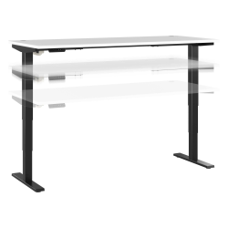 Bush® Business Furniture Move 40 Series 72"W x 30"D Electric Height-Adjustable Standing Desk, White/Black, Standard Delivery