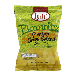 Lulu Platanitos Salted Plantain Chips, 2.5 Oz, Pack Of 24 Bags