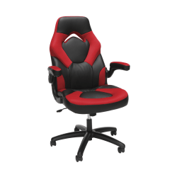 Respawn Racing Style Ergonomic Bonded Leather Computer Gaming Chair, Red/Black