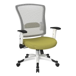 Office Star™ Space Seating Ergonomic Mesh Mid-Back Manager's Chair, Olive/White