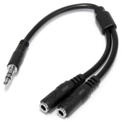 StarTech.com Slim Stereo Splitter Cable - 3.5mm Male to 2x 3.5mm Female - Split one headphone jack into two separate jacks - 3.5mm audio splitter - mini jack splitter - headphone y cable - 3.5mm y cable - headphone splitter cable