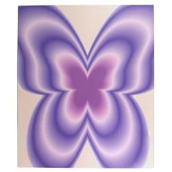 Top Flight Fashion 2-Pocket Folder, 9-7/8" x 11-13/16", Purple Butterfly