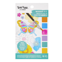 Brea Reese Mini Watercolor Pad Kit, Butterflies & Florals, Total Qty 1