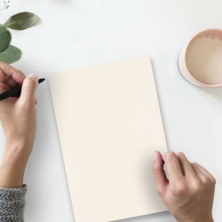 JAM Paper Strathmore 24 Lb Paper, 8-1/2" x 11", Letter, Natural White Wove, Pack Of 100 Sheets