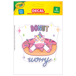 Crayola Peel & Stick Everywhere Safe Decal, Donut Worry Unicorn