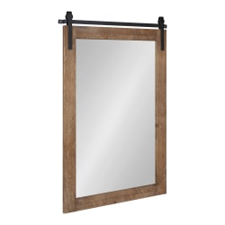 Uniek Kate And Laurel Cates Rectangle Mirror, 38-3/4"H x 25-3/4"W x 1-1/4"D, Rustic Brown