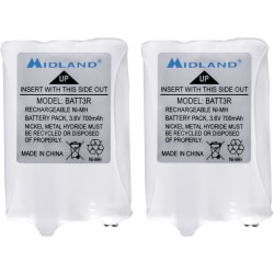 Midland Rechargeable Battery Pack - For Radio - Battery Rechargeable - 700 mAh - 3.6 V DCsapceShelf Life - 2 / Pair