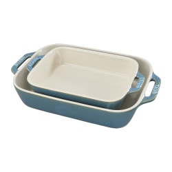 Staub 2-Piece Baking Dish Set, Rustic Turquoise