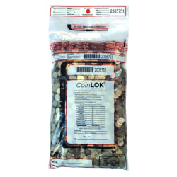 CONTROLTEK CoinLOK  Coin Bag 12 x 25, Clear 50/Pack