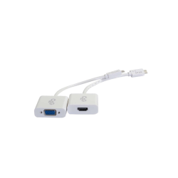 C2G USB C to HDMI or VGA Audio/Video Adapter Kit for Apple MacBook - Notebook accessories bundle - white