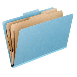 Pendaflex® Pressboard Classification Folders, 8 1/2" x 11", Letter Size, Sky Blue, Box Of 10 Folders