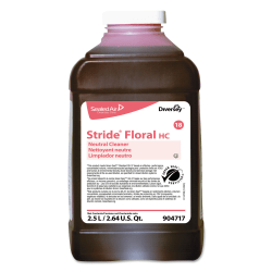 Diversey™ Stride® Neutral Cleaner, Floral Scent, 84.5 Oz Bottle, Case Of 2
