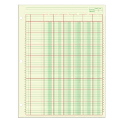 Adams® Analysis Pad, 8 1/2" x 11", 100 Pages (50 Sheets), 6 Columns, Green