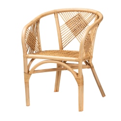 bali & pari Kagama Modern Bohemian Dining Chair, Natural Brown