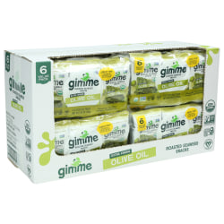 Gimme Roasted Organic Seaweed Snacks, Extra Virgin Olive Oil, 0.17 Oz, Total Qty 48