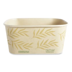 World Centric® NoTree™ Rectangular Takeout Containers, 32 Oz, Natural, Carton Of 300 Containers