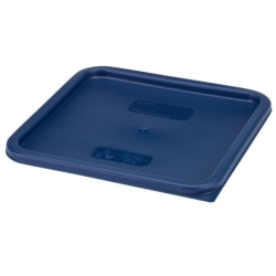Cambro Polyethylene Food Storage Container Lids, 11-7/16" x 11-7/16", Blue, Pack Of 6 Lids