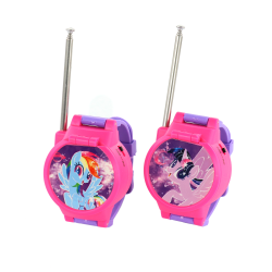 Sakar My Little Pony 2-Piece Wrist Walkie Talkie Set With Built-In Watch, Pink/Purple