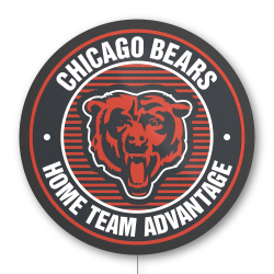 Imperial NFL Home Team Advantage LED Lighted Sign, 23" x 23", Chicago Bears