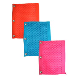 Inkology Neon Mesh Fashion Binder Pencil Pouches, 10" x 7", Assorted Colors, Pack Of 6 Pouches