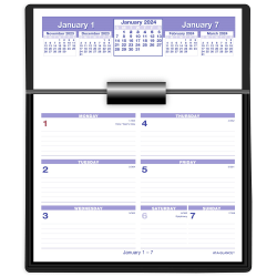 2024 AT-A-GLANCE® Flip-A-Week Desk Calendar And Base, 5-1/2" x 7, January To December 2024, SW700X00