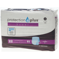 Protection Plus Super Protective Disposable Underwear, Small, 20 - 28", White, 22 Per Bag, Case Of 4 Bags