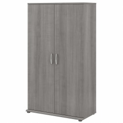 Bush® Business Furniture Universal Tall Storage Cabinet With Doors And Shelves, Platinum Gray, Standard Delivery