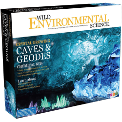 WILD ENVIRONMENTAL SCIENCE Crystal Growing Caves and Geodes Science Kit, Multicolor, Grade 3 To 12