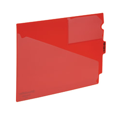 Pendaflex® End-Tab Out Guides, Center-Cut Tab, Letter Size, Red, Box Of 50