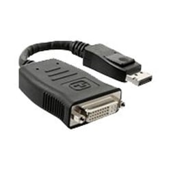 4XEM 9in DisplayPort To DVI-I Dual Link Male to Female Adapter Cable, 9", Black