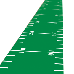 Amscan Fabric Football Entryway Floor Runners, 10' x 2', Green/White, Pack Of 3 Runners
