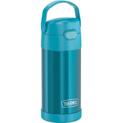 Thermos FUNtainer Water Bottle 12Oz - 12 fl oz - Teal - Stainless Steel, Silicone